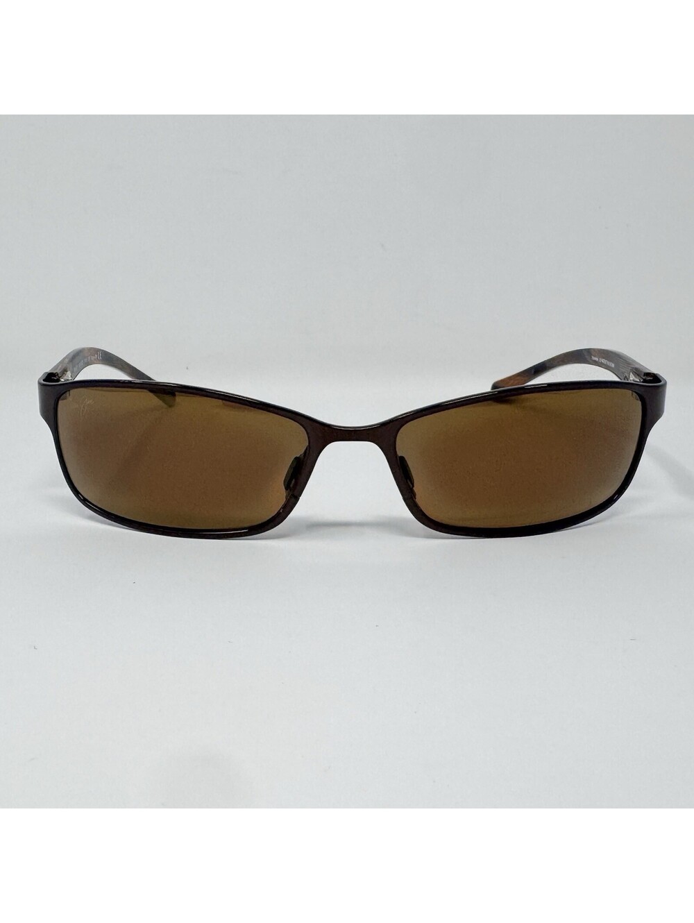 Vintage Maui Jim Shoreline MJ-114-25 Polarized Sunglasses Brown 57-16-125
